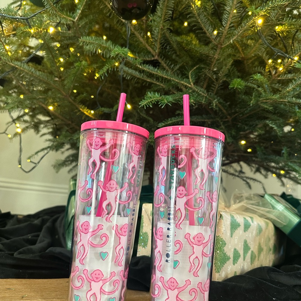 Pink Monkey Patterned Tumblers